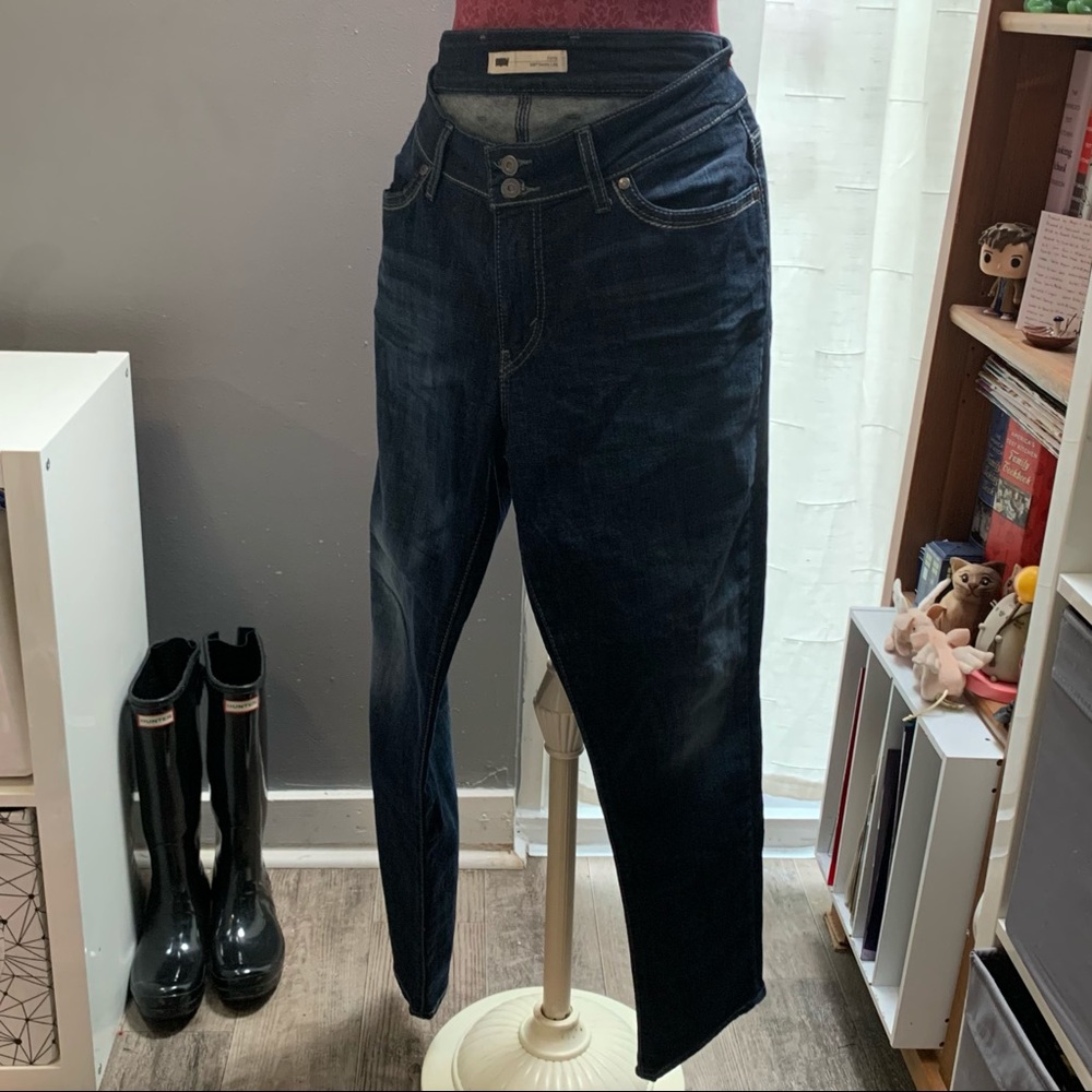 LEVI’S 529 CURVY SKINNY LEG DARK WASH JEANS - 14M